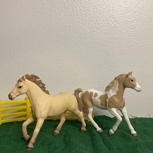 2 horses and tack
